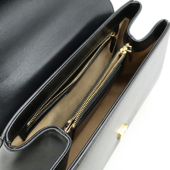 Gucci Horsebit Top Handle Bag Shoulder Bag Black Leather - Picture 5 of 10